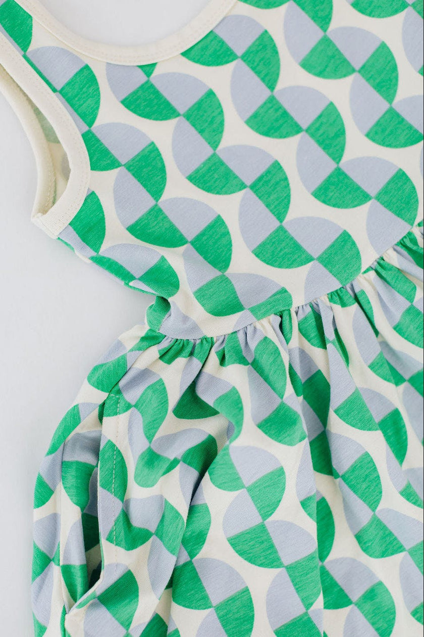 Sleeveless Twirl Dress in Retro Twirl