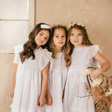 White Voile & Lace Princess Wedding Dress