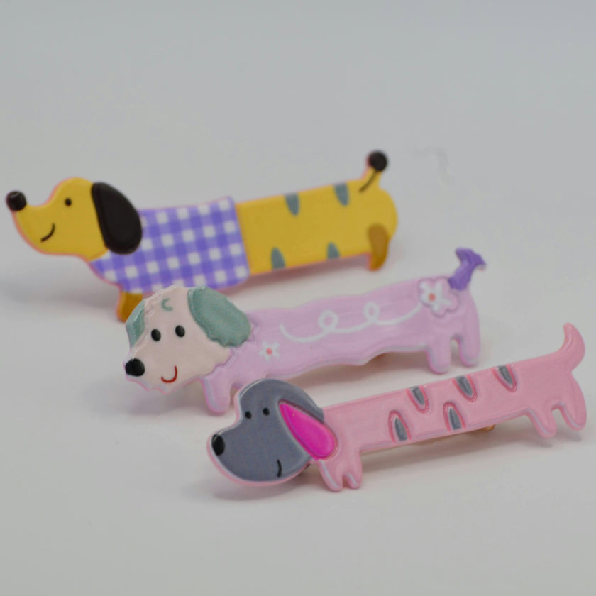 Cute Puppy Dog Hair Clips (Set of 3)