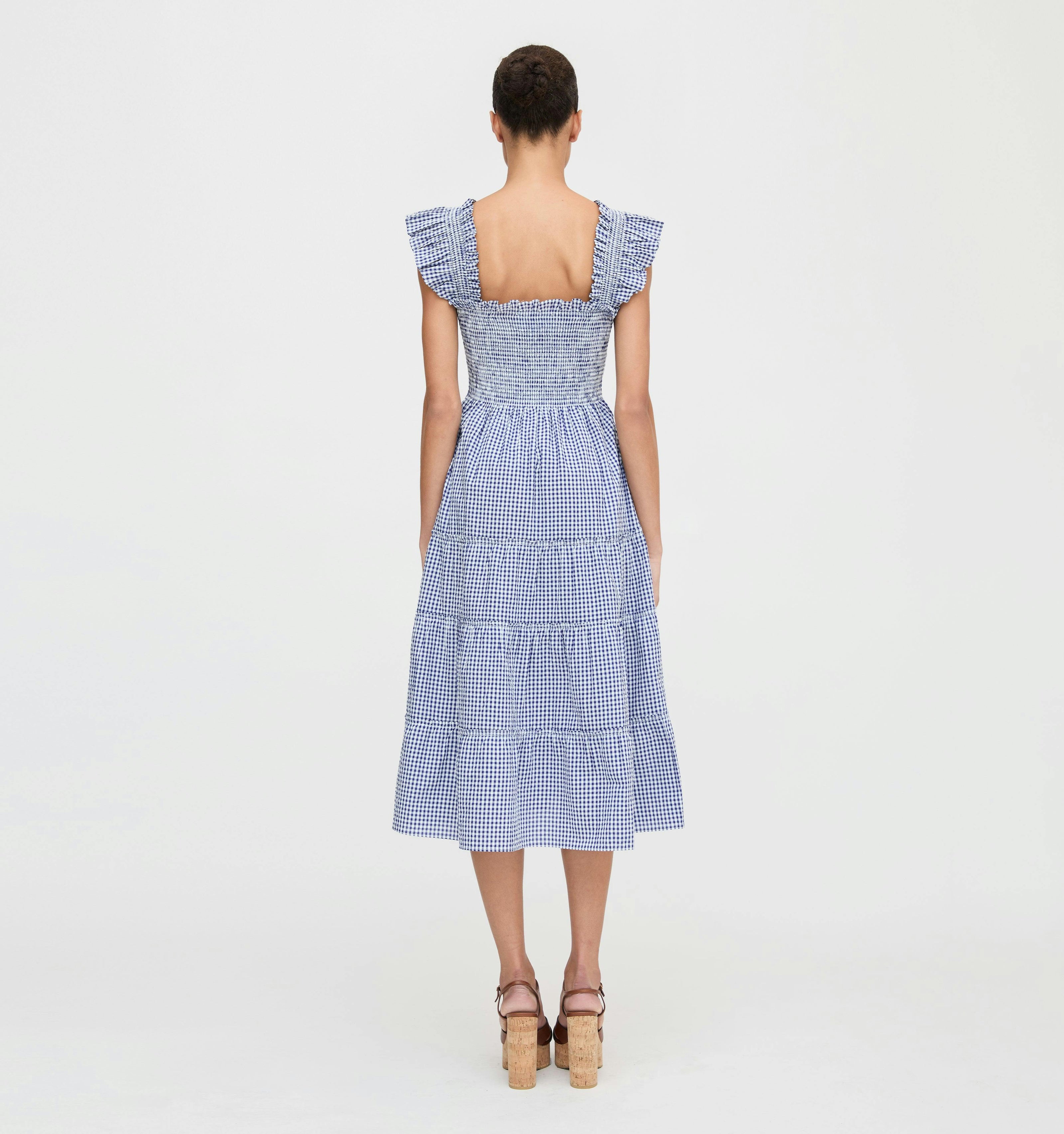 The Ellie Nap Dress - Navy Gingham