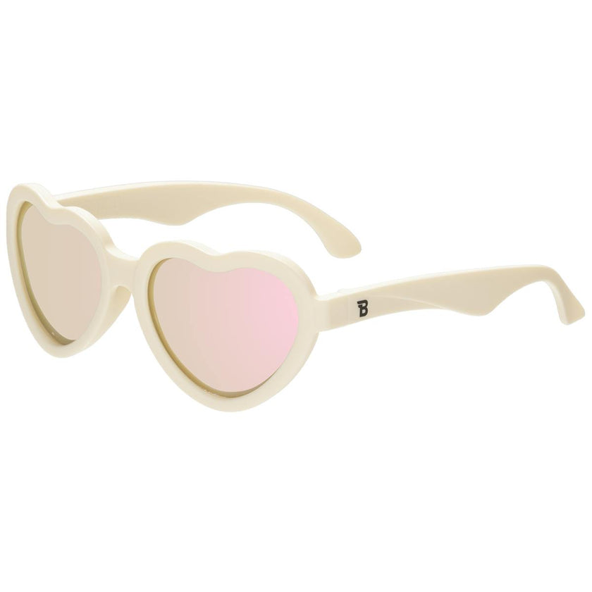 Polarized Heart: Rose Gold Mirrored Lens