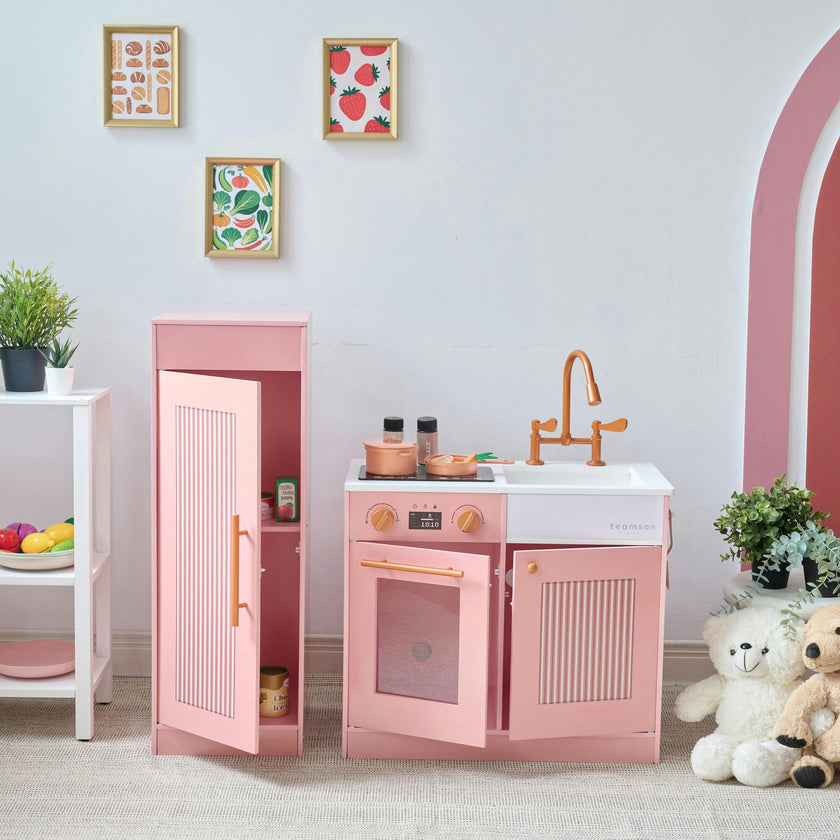 Teamson Kids Little Chef Chester Wooden Play Kitchen With 12 Accessories