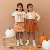 Cinnamon Floral Long Sleeve Tutu Dress