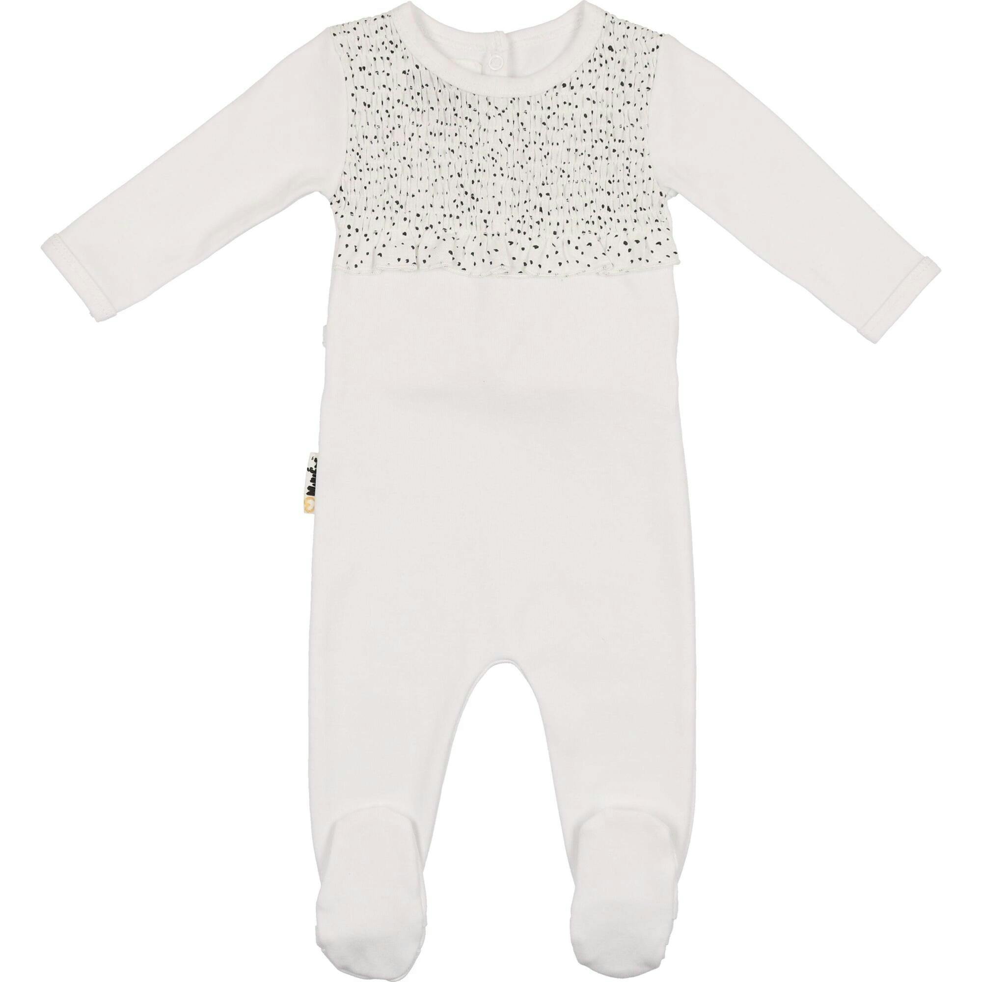 Speckled Smocked Footie