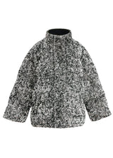 Black Glitter Puffer Jacket