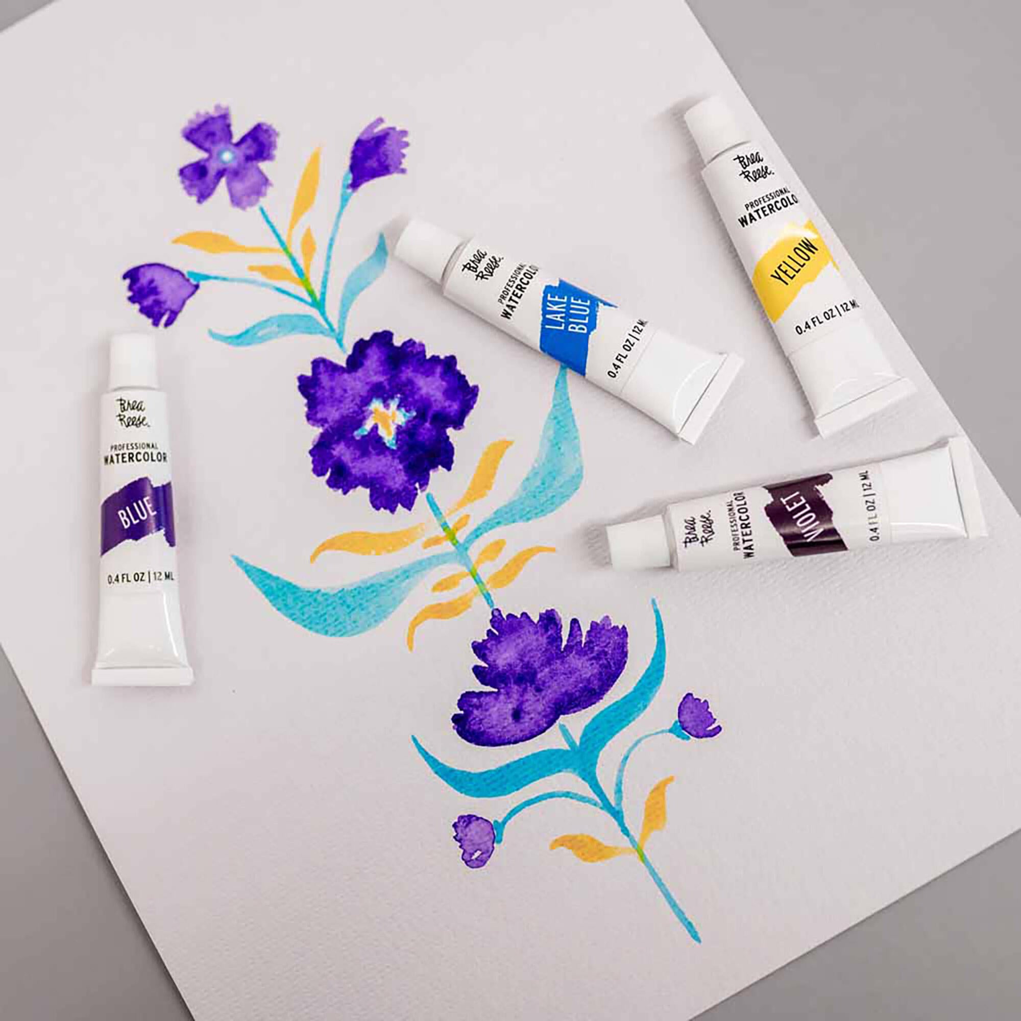 Professional Watercolor Paint Set: Bright Colors