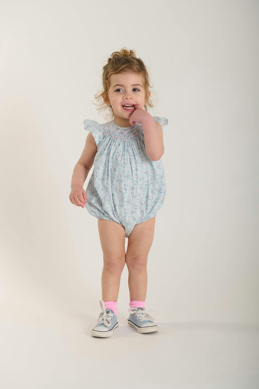 Hand-Smocked Baby Bubble - Wren