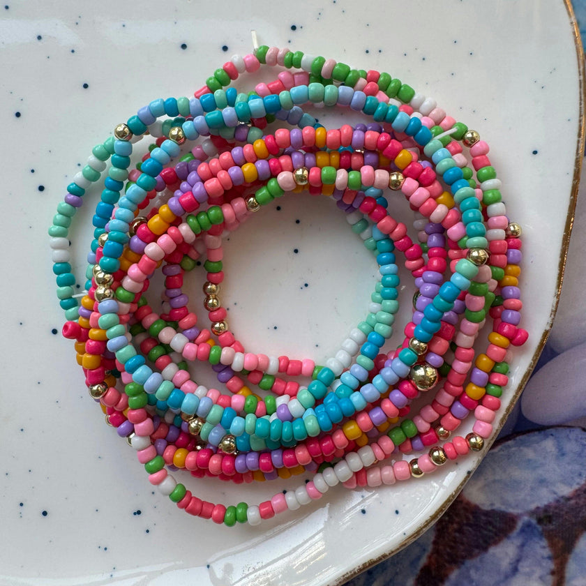 Bright Pops of Color Bracelet Stack (set of 12)