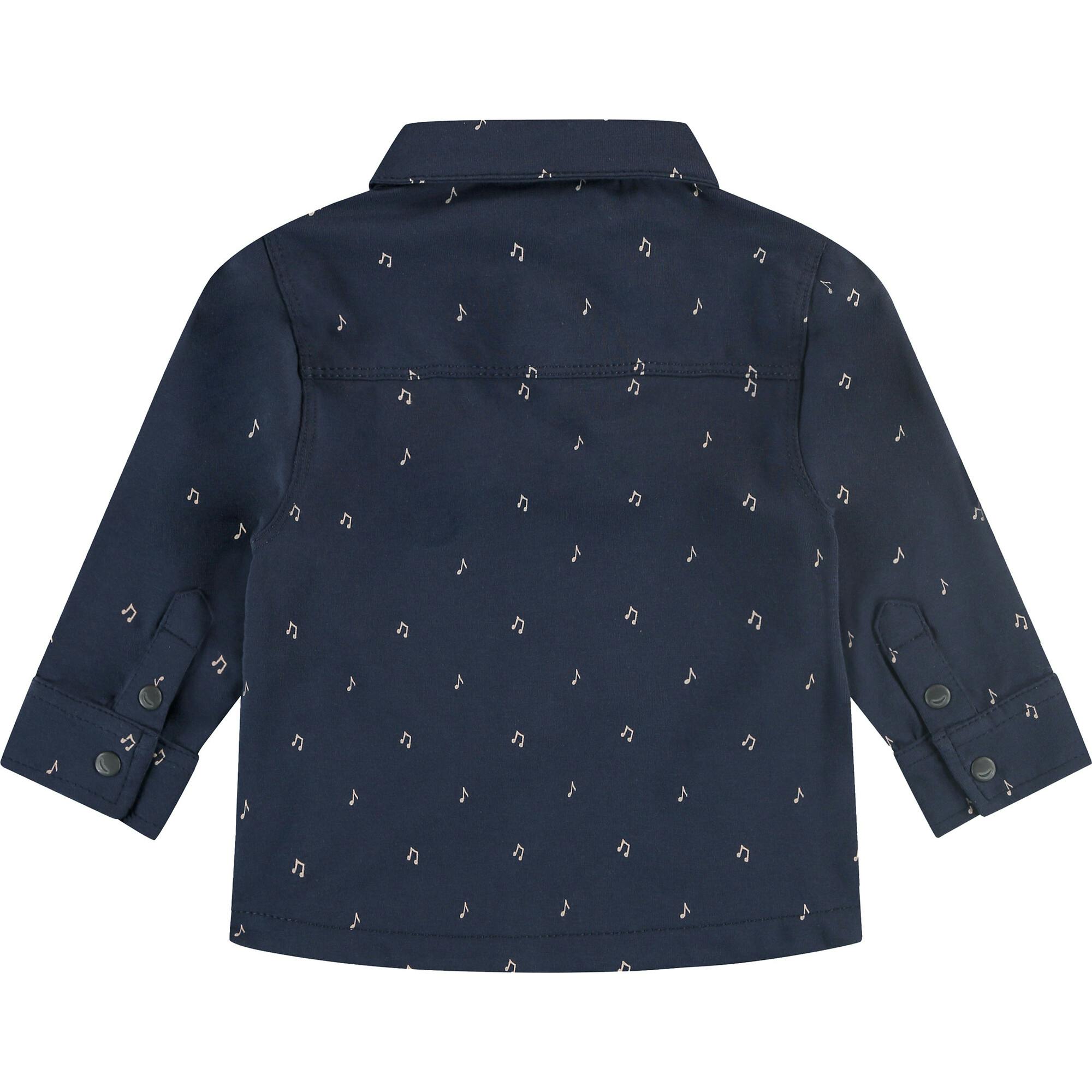 Musical Notes Button-Up Long Sleeve Shirt