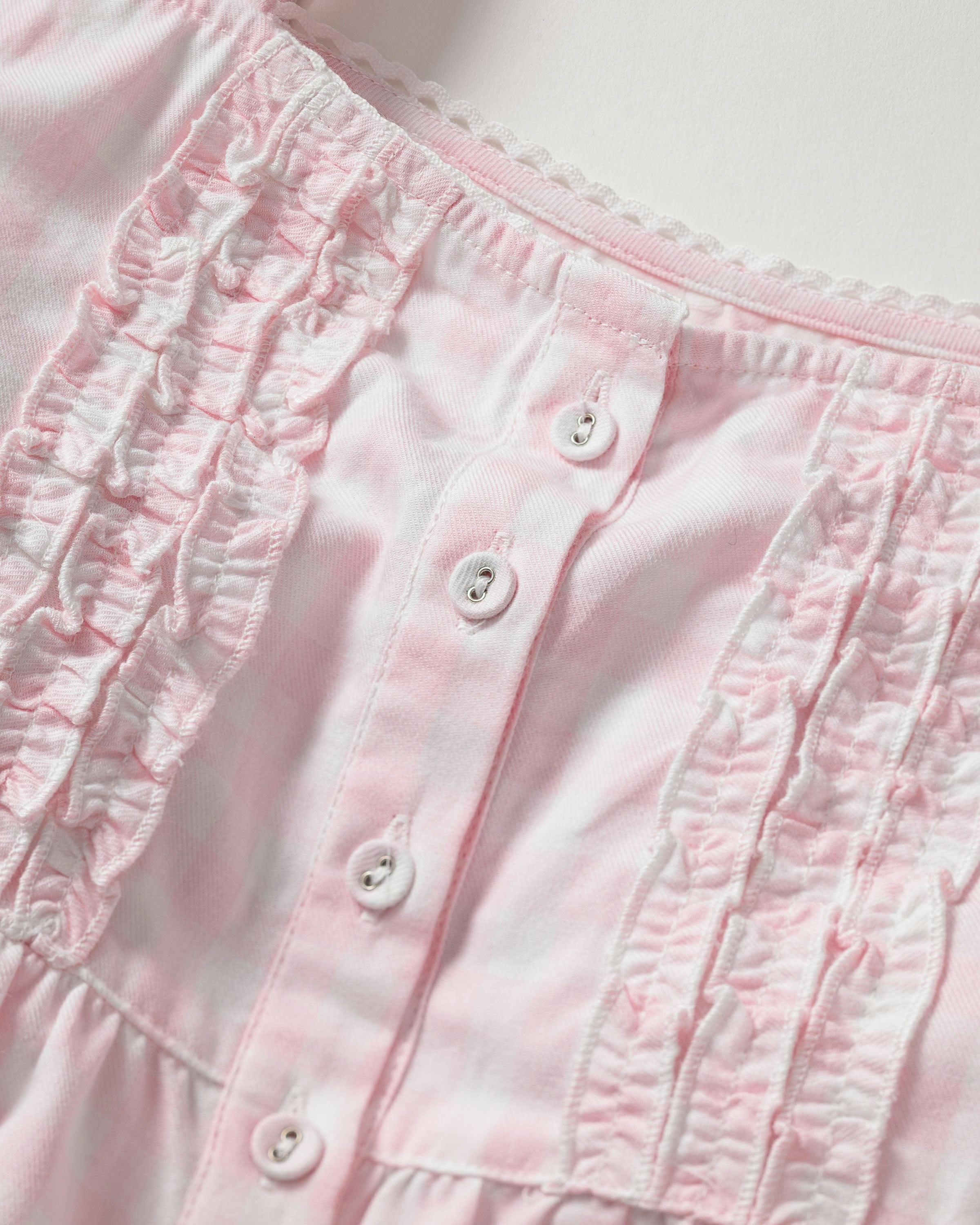 Women's Twill Charlotte Nightgown in Pink Gingham