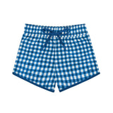 boys navy picnic gingham boardie