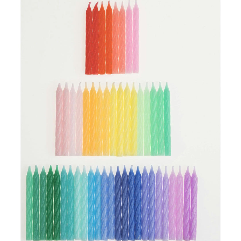 Rainbow Twisted Mini Candles