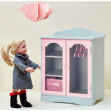 Polka Dots Princess 18" Doll Fancy Closet with 3 Hangers