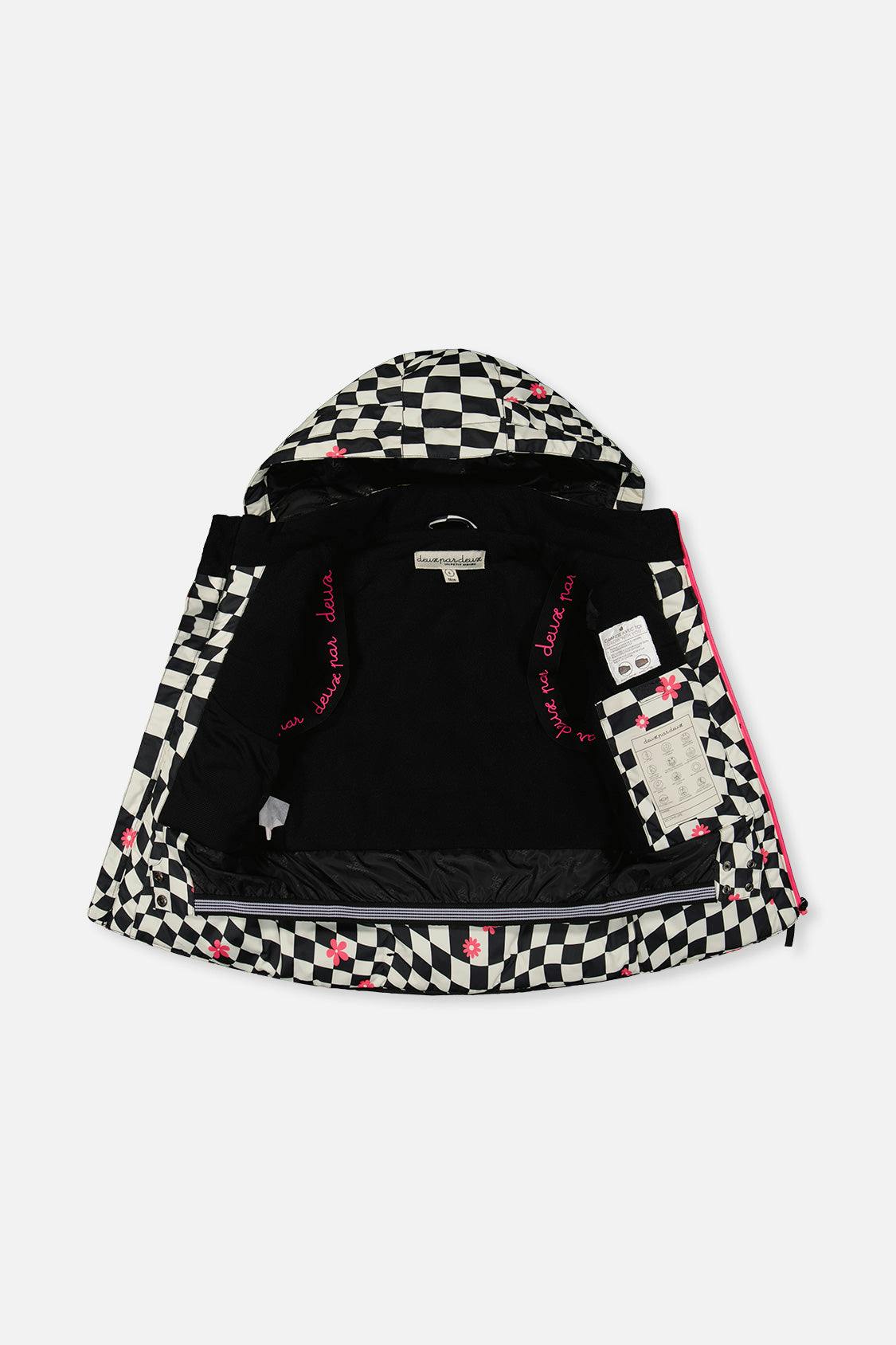 Two Piece Teknik Snowsuit Bright Pink And Checkered