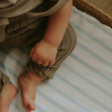 Seaside Narrow Stripes Crib Sheet