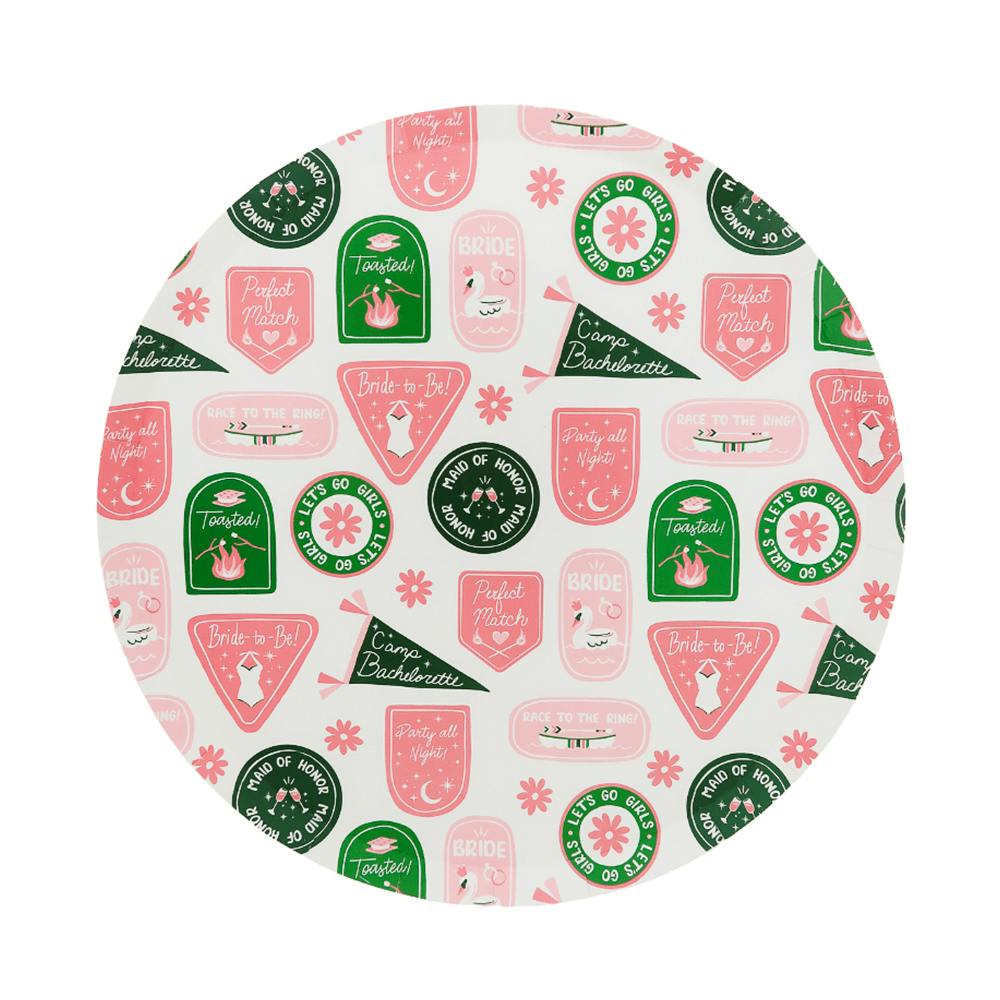 Camp Bachelorette Print Dinner Plates