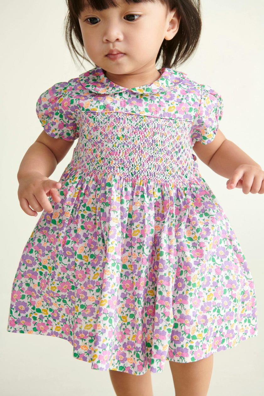 Made With Liberty Fabric Smocked Baby Dress Fable