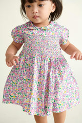Made With Liberty Fabric Smocked Baby Dress Fable