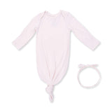 Solid Mauve Morn - Knotted Gown and Knot Headband