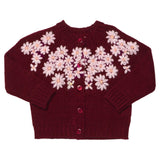 Girls Blossom Sweater - Pink Flower Embroidery