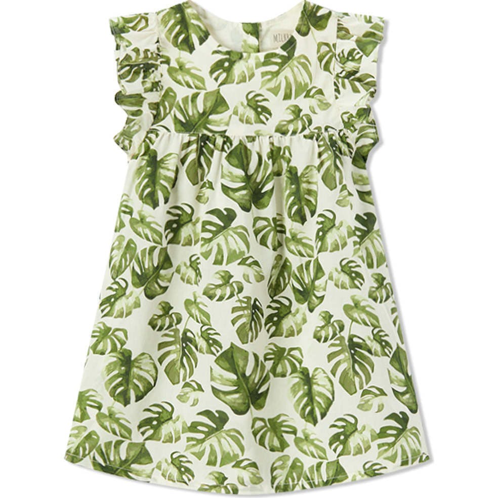 Island Leaf Ruffle Dress & Bloomers