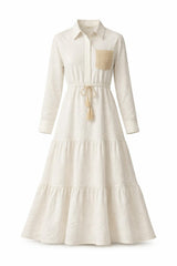 LINEN TASSEL DRESS