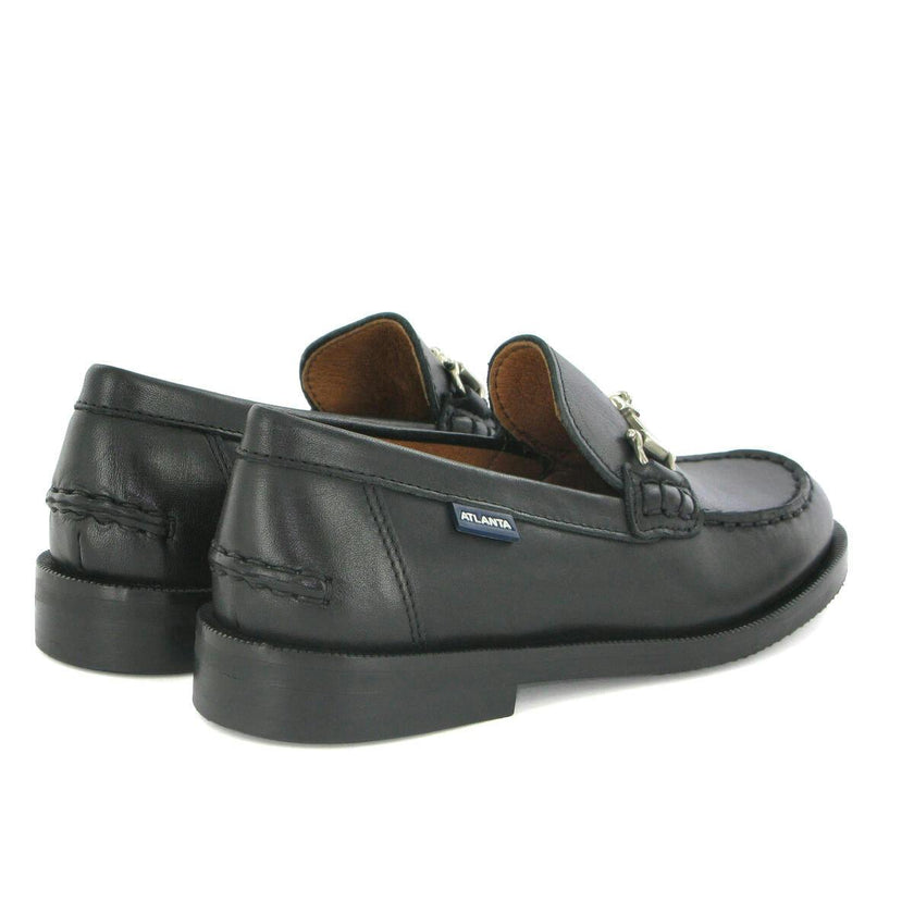 College Shoe in Smooth Leather, Black