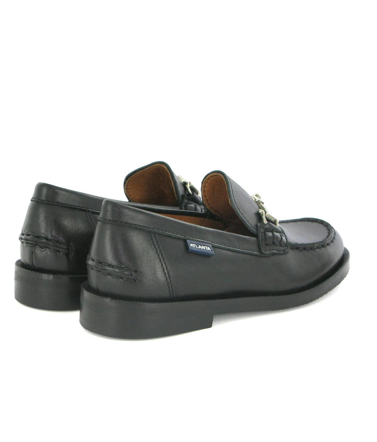College Shoe in Smooth Leather, Black