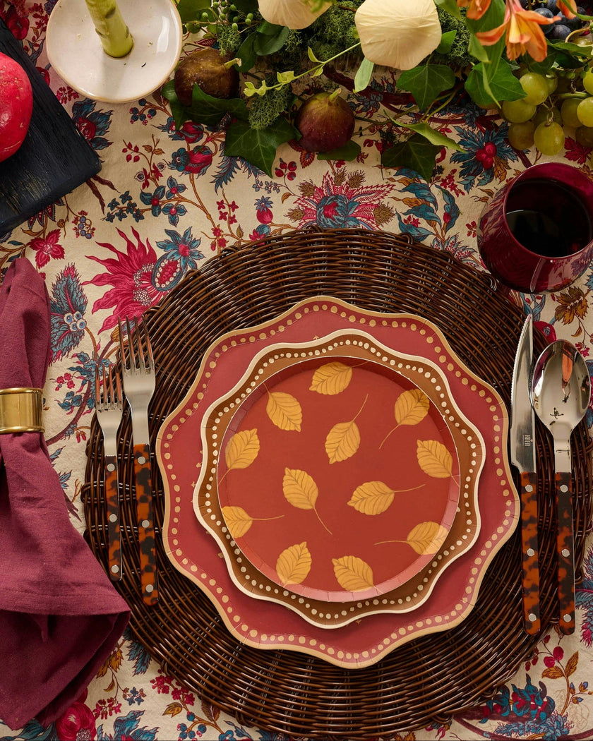 Briar Dinner Plate Set in Persimmon