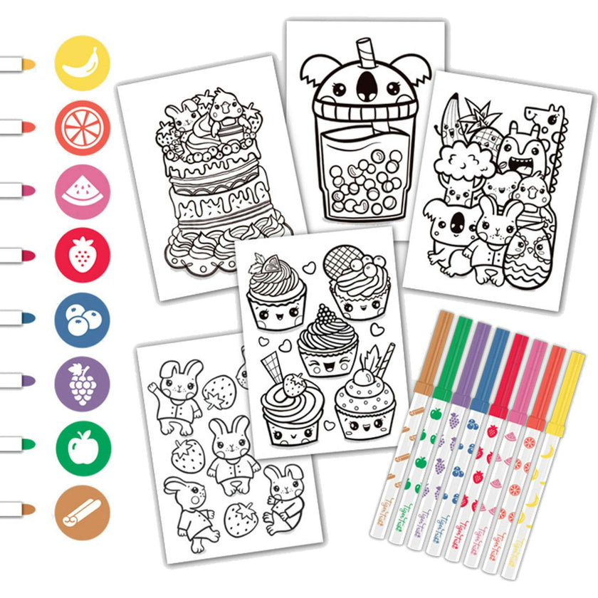 Tribe: Scented Coloring - Fruitie Cutie Activity Set