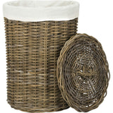 Set of 2 Millen Rattan Round Laundry Baskets