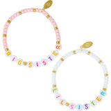 Girl's Big Sis/Lil Sis Stretchy Bead Bracelet Set