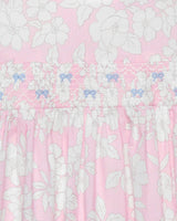 Baby Molly Smocked Pinafore Dress in Pale Pink Floral
