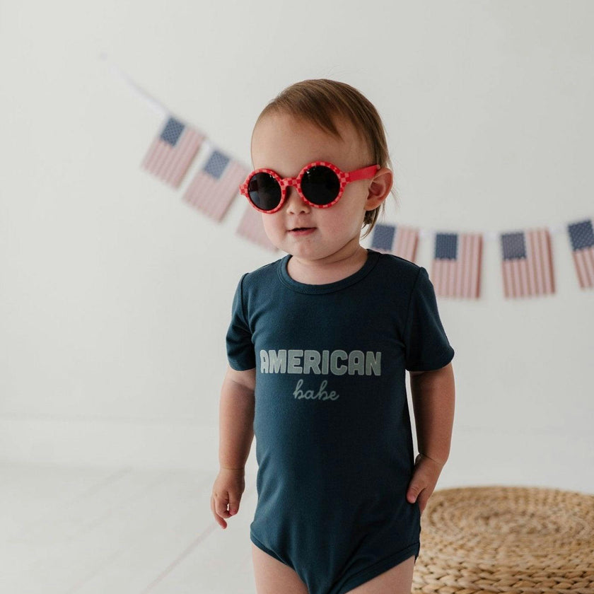 Baby Short Sleeve Bodysuit Retro America