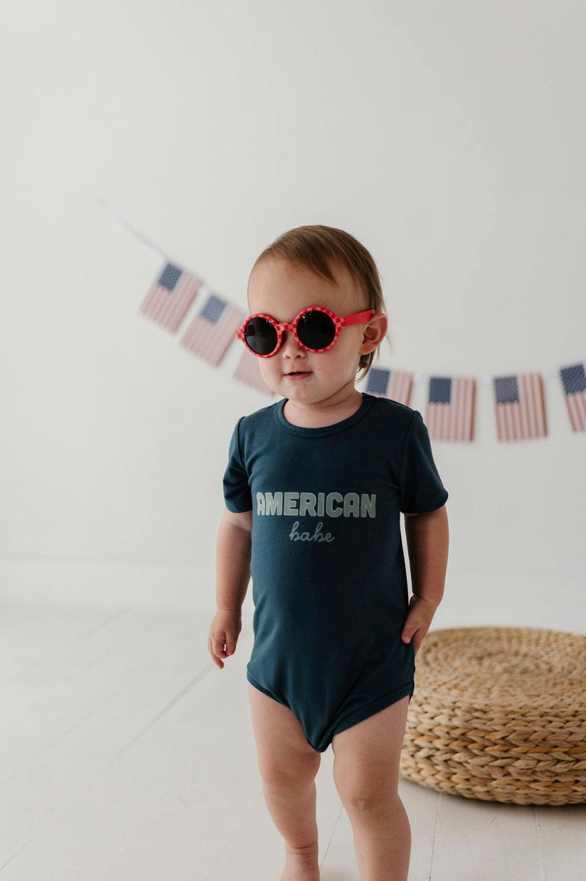 Baby Short Sleeve Bodysuit Retro America