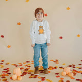 Pumpkin Teddy Bear Patch Sweatshirt
