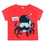 Red Octopus Graphic Outfit