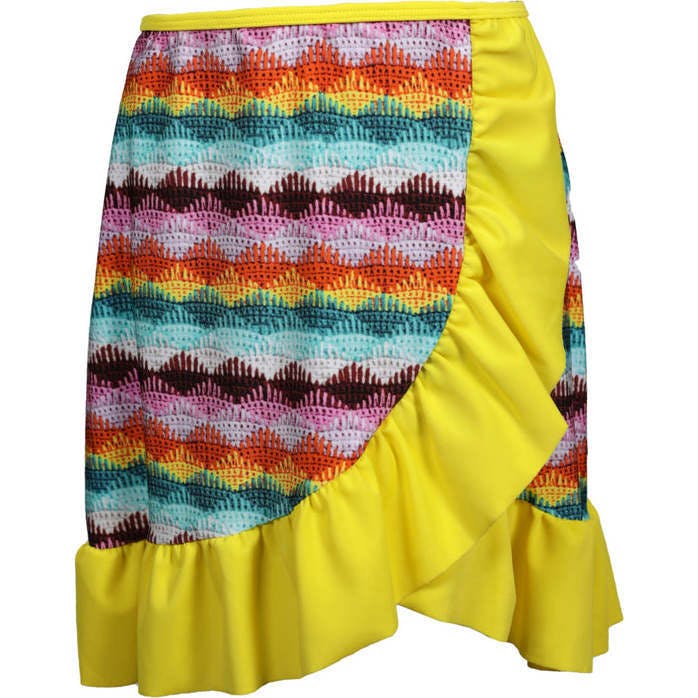 Caroline Ruffle Hem Wrap Skirt