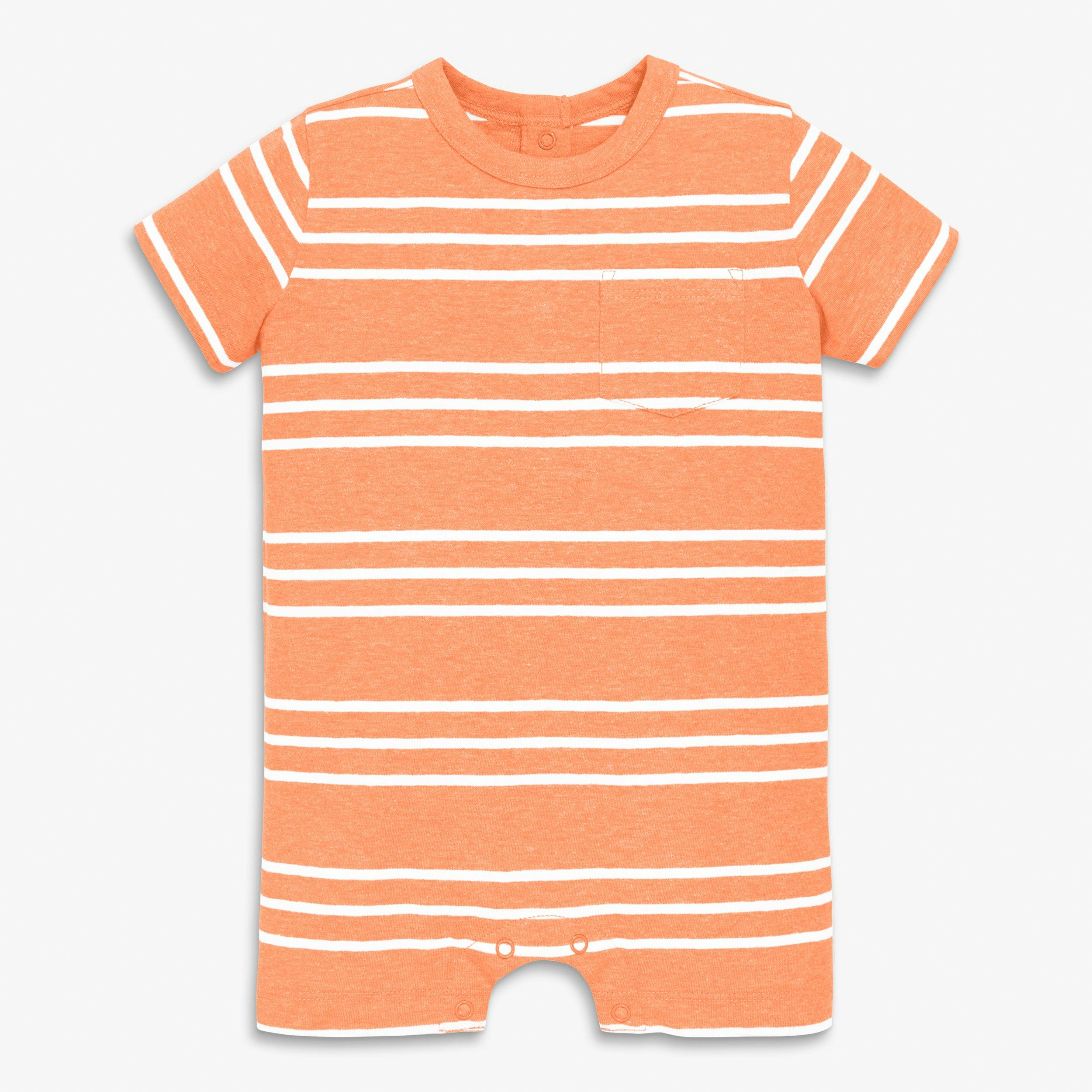 Baby heathered pocket shortie in stripe