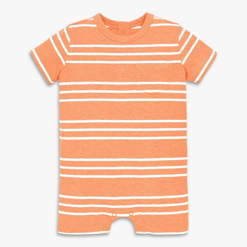 Baby heathered pocket shortie in stripe