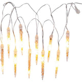10-Light LED Warm White Icicle Light Set