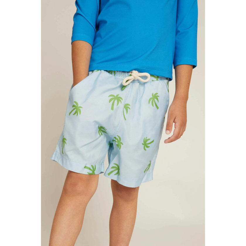 Recycled Palm Tree Swim Trunk