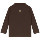 Fine Rib Funnel Neck Top.