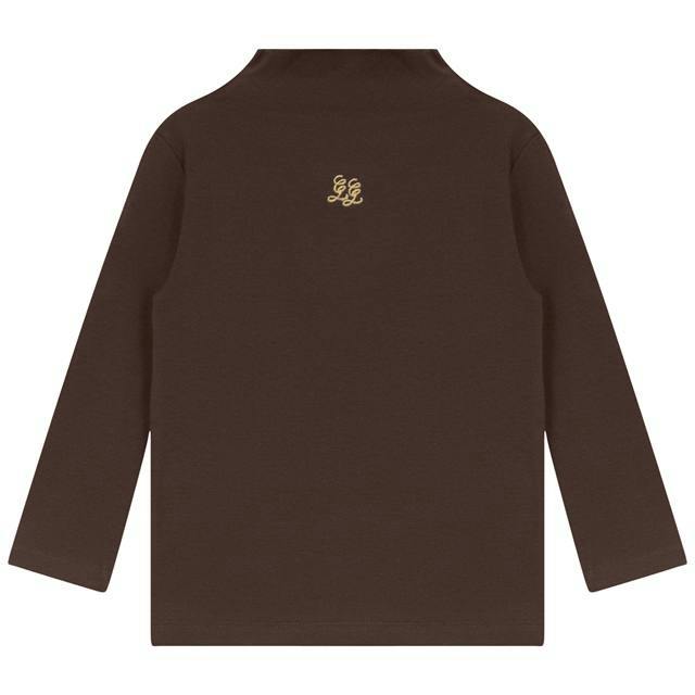 Fine Rib Funnel Neck Top.