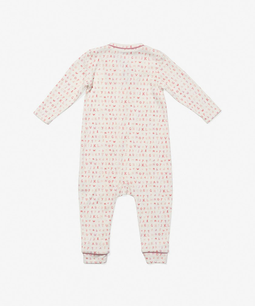 Ziggy Zip Romper, Rose ABC's