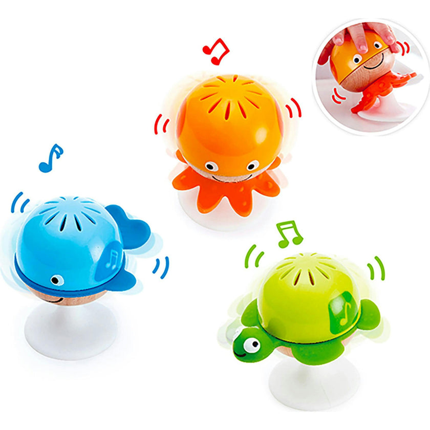 : Stay-Put Sea Animal Suction Cup Rattle Set