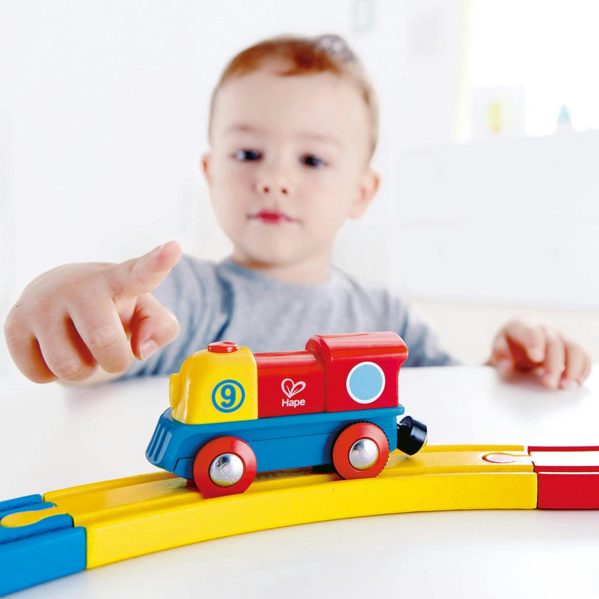 Hape: Brave Little Engine&nbsp;- Red-Yellow-Blue - Train Locomotive