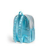 Kane Double Pocket Backpack, Metallic Blue Iridescent