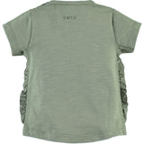 Print Short Sleeve Ruffle T-Shirt
