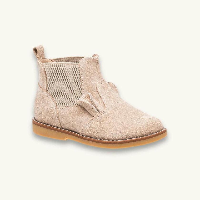 Teddy Chelsea Boot | Beige Suede